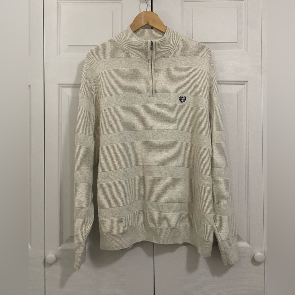 Chaps Men's Beige Zip-Up Sweater